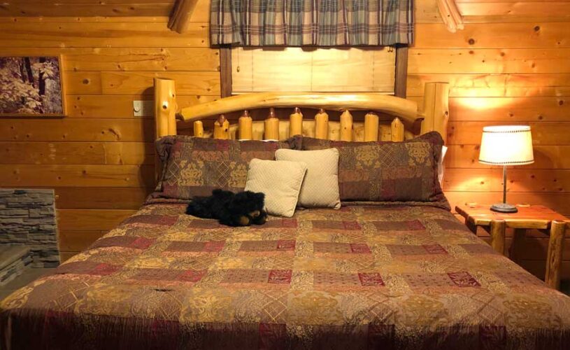 hideaway cabin loft king bed