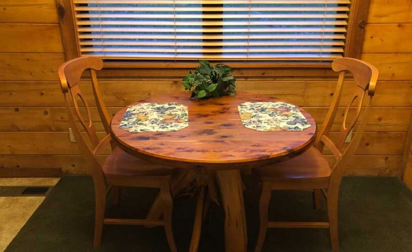hideaway cabin dining table for two