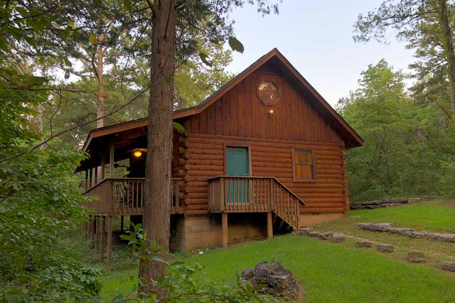 whispering pines cabin exterior